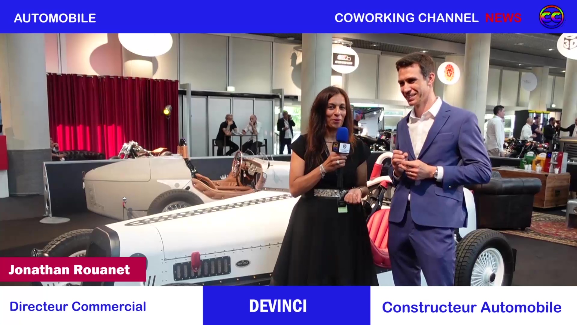 Coworking Channel présente DEVINCI cars Salon Top Marques Monaco 2022, Coworking Channel, Meriem Belazouz, Jonathan Rouanet