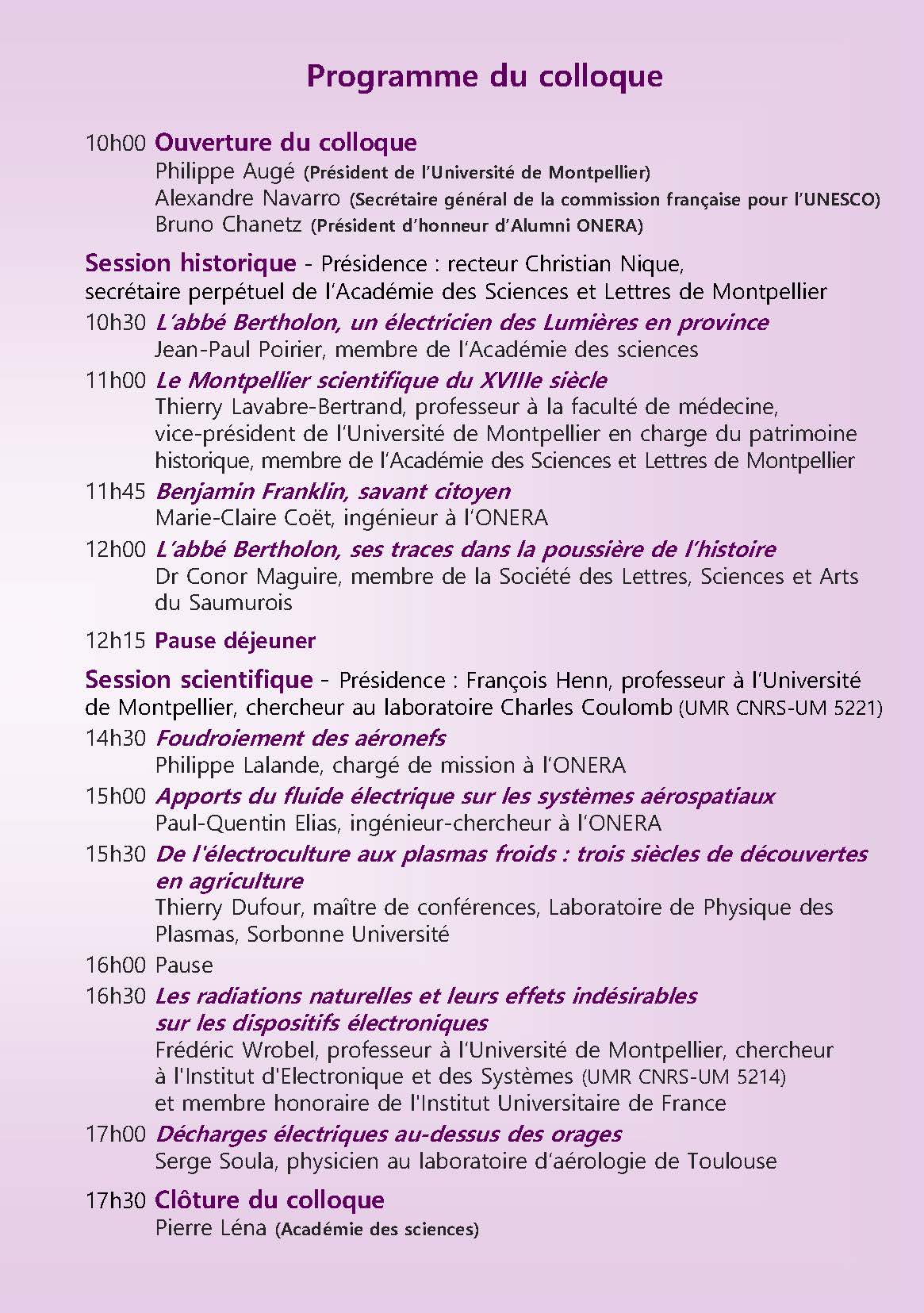 Colloque Pierre Bertholon